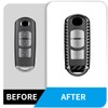 T-carbon Key Fob Cover with Keychain Fits Mazda 3 6