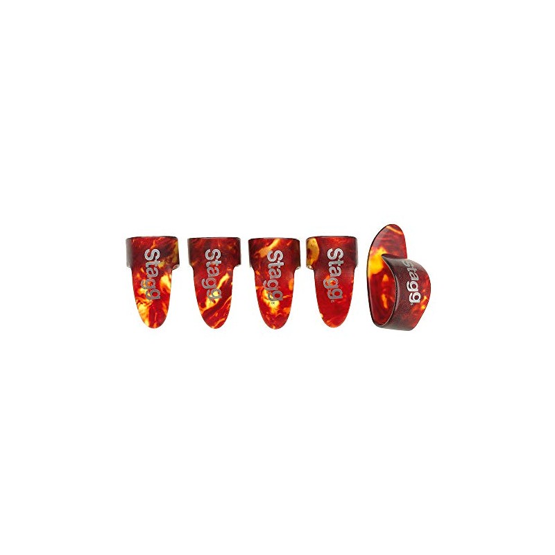 Stagg 14592 4 Fingers and 1 Thumb Pick Medium Set