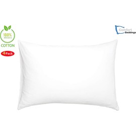 Comfort Beddings Export Quality 800 Thread Count 100% Egyptian Cotton Set of 4pc Housewife Pillowcases White, Envelope Closure Pillow Covers - Extra Large Pillow Case 22"x31"