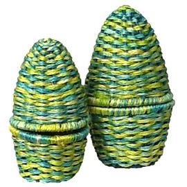 Handmade Set of 2 Egg Basket  Handmade in the Philippines Fair Trade Pink or Blue