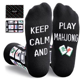 Zmart Mahjong Gifts for Women Men - Mahjong Socks for Mah Jongg Players, New Year Mah Jongg Gifts for Chinese Lover Fans