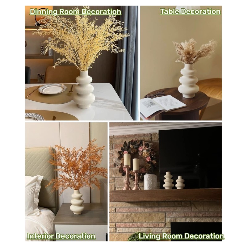 Steviieden Ceramic Vases Set 2, Modern Home Decor,Off White Round
