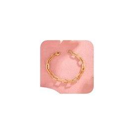 Dainty Layering Paperclip Link Chain Bracelets for Women 18k Gold Plated Fashion Adjustable Chunky Cuban Bracelets Jewelry for Women Girls Gift