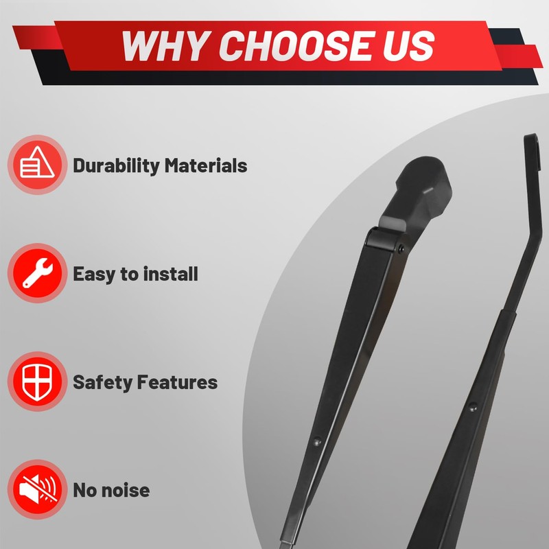 68002389AA Upgraded Windshield Wiper Arm Compatible with Jeep Wrangler JK