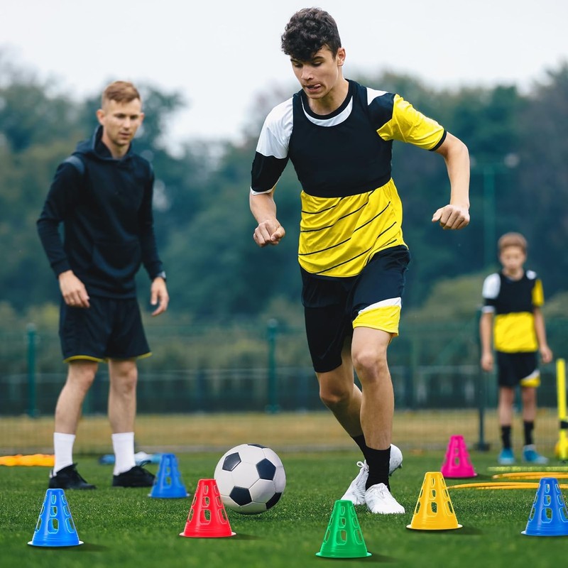 Training Field Marker Plastic Cones, 20Pcs Plastic Sports Cone Training