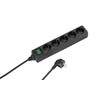 Vivanco EFSA 5X 5S Power Strip switchable KiSi, black, 1,