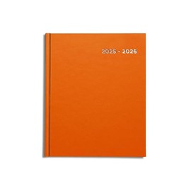 Academic Diary 2025-2026 A5 Week to View by Pirongs | Mid year Diary 2025-2026 | A5+ Diary, Casebound - Orange