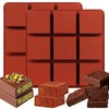 Silikon Backform für Brownies und Schokolade, 9 Würfel, 23x23x3 cm,
