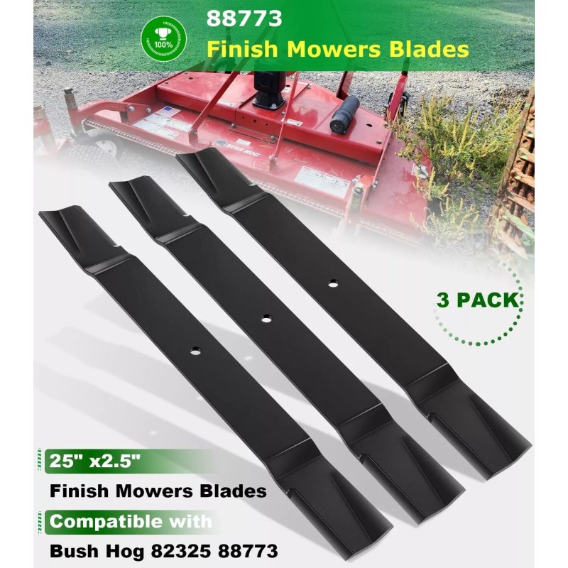 for Bush Hog 88773 82325 Blades 72" Cut Finish Mower