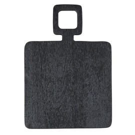 Santa Barbara Design Studio Cutting Boards and Serving Trays Square Handle Wood Charcuterie Board, Small, Black