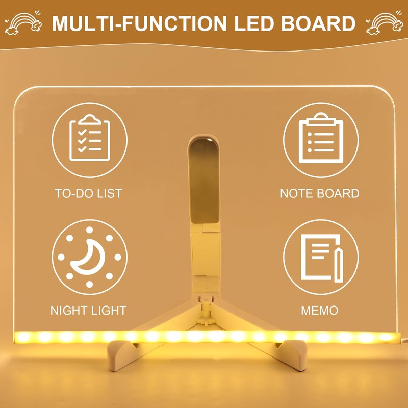 LED Note Board with 7 Colors Pen, Magic Board Light