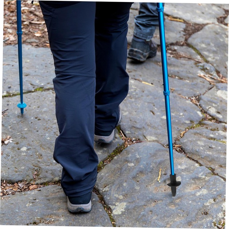 Kisangel Trekking Pole Tip Carbon Fiber Cane Tips for Hiking