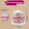 Photo Snow Globe Large with Hearts Red Width 9 cm