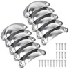 10 Pack Drawer Handles, Chrome Cabinet Handles, Iron Shell Pull
