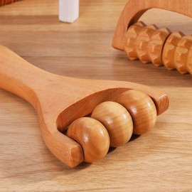 1Pc 나무 롤러 마사지 목, 어깨 및 다리 범용 핸드 도구 발 [02 B] 1Pc Wooden Roller Massage Tool for Neck, Shoulders, and Legs [02 B]