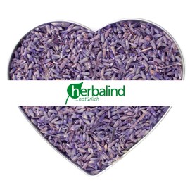 Herbalind Lavender Blossoms Natural Lavender Without Additives – Intense, Air Dried and Untreated – Lavender Blossoms for Scented Cushion, Scented Bags, Lavender Bags