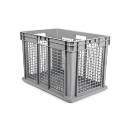 Hudson Exchange 24 x 16 x 16 (2 Pack) Mesh Straight Wall Handled Storage Container Tote, Gray