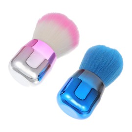 WOONEKY 2pcs Mushroom Head Makeup Brush Blusher Loose Powder Brush for Application Lightweight Durable Comfort Grip Handle Makeup Tool for Home Professional Use