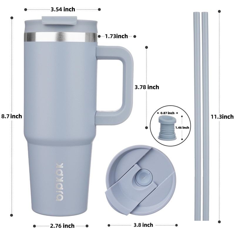 BJPKPK Tumbler With Handle 30 oz Stainless Steel Insulated Tumbler