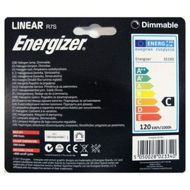 4 x Linear Energizer R7S Eco Halogen Linear 120w=150w S5160 Dimmable Bulbs (2 Twin Packs)