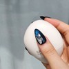 Deep Blue Eyes Handmade Nail Tips - Oval / 딥