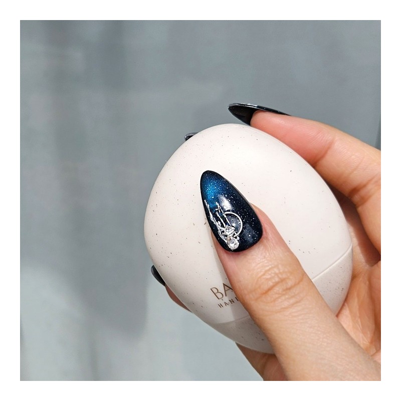 Deep Blue Eyes Handmade Nail Tips - Oval / 딥
