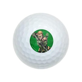Justice League Green Arrow Character Wilson Golf Balls 12 Pack, Regulation Size Full Color Premium Golf Balls