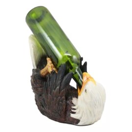 Ebros Gift American Pride Patriotic Drinking Bald Eagle Wine Bottle Holder Figurine 11.25"L