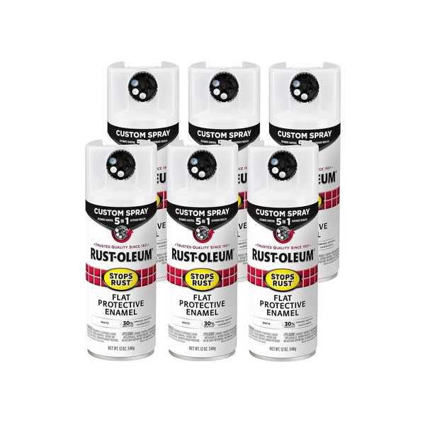 Rust-Oleum 376856-6PK Stops Rust Custom Spray 5-in-1 Spray Paint, 12