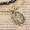 ocean Anklet Black Spinel Cross Maria Medal Coin Gold Brass