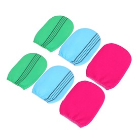 PACKOVE 6Pcs Bath Gloves Exfoliating Shower Scrubber Dual Sided Body Scrubbing Mitts Random Colors for Men Women Versatile Bathing Accessory for Smooth Skin