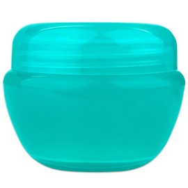Beauticom 24 Pieces 30G/30ML (1 Oz) Teal Frosted Container Jars with Inner Liners for Scrubs, Oils, Salves, Creams, Lotions, Medication, Cosmetics - BPA Free