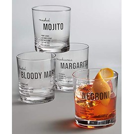 The Cellar Recipe Double Old-Fashioned Glasses, Set of 4