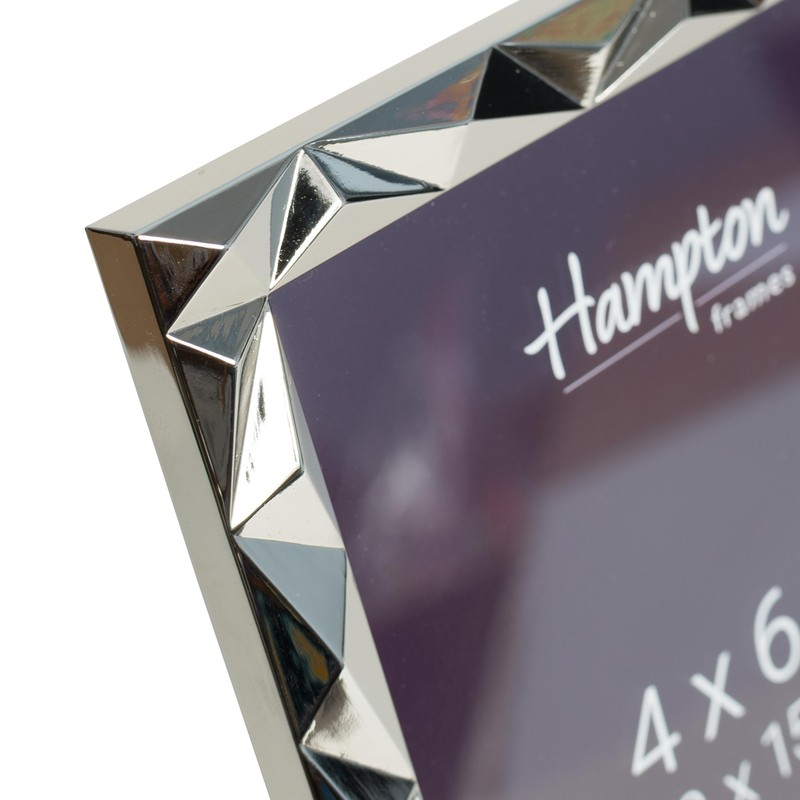 Hampton Frames JANELLE 5x7 (13x18cm) Silver Nickel Photo Frame Glass