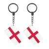 QQSD England Flag Keychain English Key Ring, 2 Pack