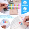 Sticky Tabs,moinkerin 900 Pieces Transparent Sticky Notes Book Tabs PET