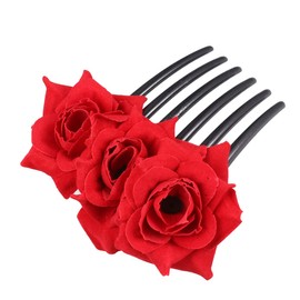 FRCOLOR 1pc Elegant Rose Hair Comb Floral Hairpin for Women Hair Accessories for Wedding Party Fashion
