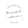 The Perfect Blend Labels, The Perfect Blend Stickers, Coffee Favor