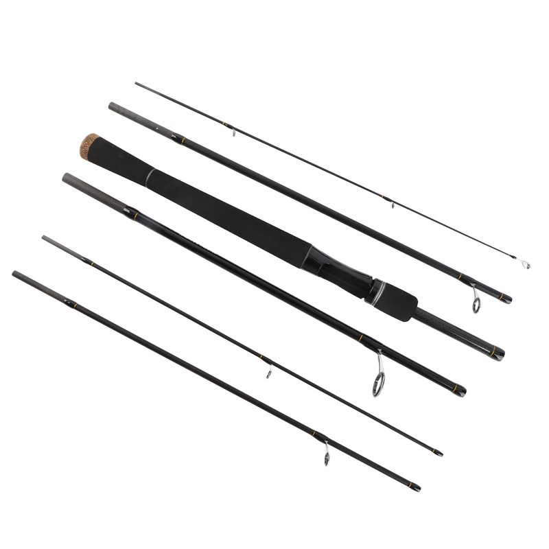 7.9ft Fishing Rod Portable 6 Sections Carbon Fiber Lightweight Fishing