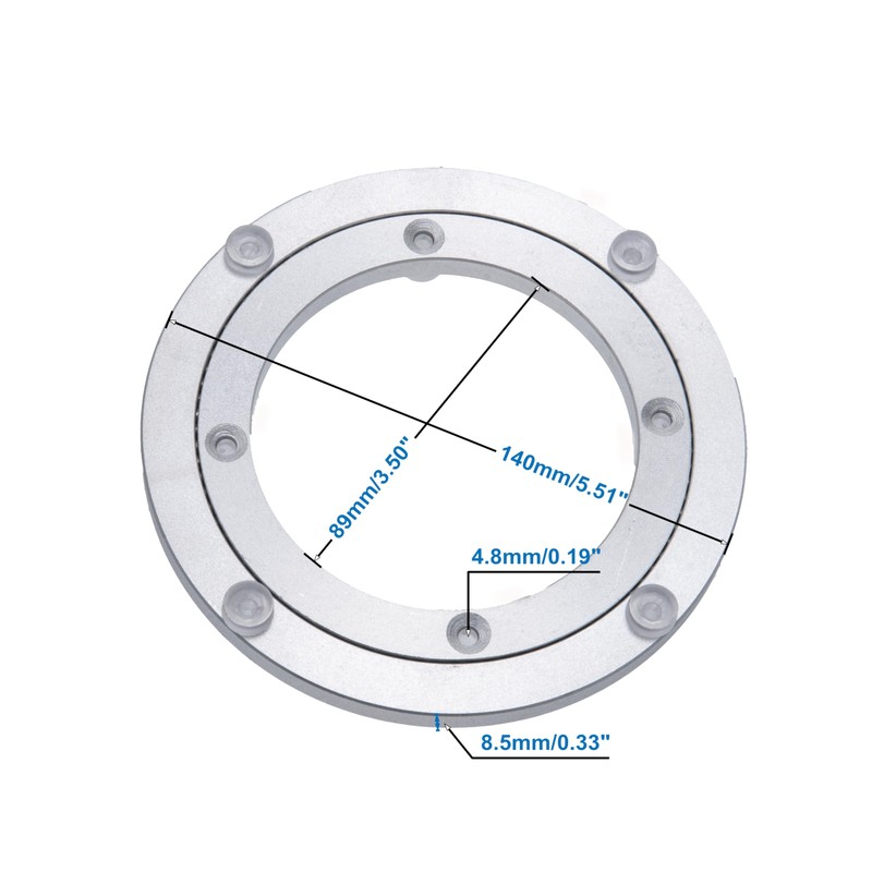 Dailydanny Aluminum Heavy Duty Lazy Susan Rotating Turntable Bearing Swivel