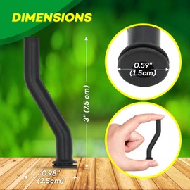 (2-pack) Calvana 596163 Rubber Vacuum Hose, 3" Tractor Vacuum Pump Hoses, Compatible with Briggs & Stratton, John Deere Lawnmower Engine Parts, 797408, 593998, Black