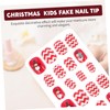 Beavorty 288pcs Christmas Fake Nails for Boys and Girls Festive