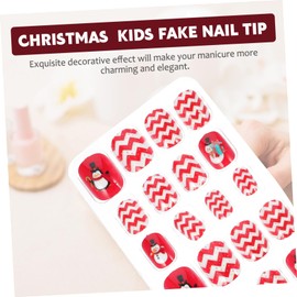 Beavorty 288pcs Christmas Fake Nails for Boys and Girls Festive Press Nail Xmas Patterns Easy to Use and Share for Girls Holiday Parties