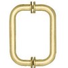 CRL Polished Brass Cologne Shower Pull and Hinge Set