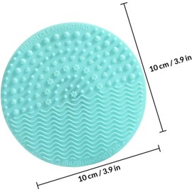 Healeved 2 piezas Tapetes Limpiadores de Brochas de Maquillaje de Silicona Impermeables Almohadilla para Limpieza Facial y Cosmética Uso Casa o Salón de Belleza