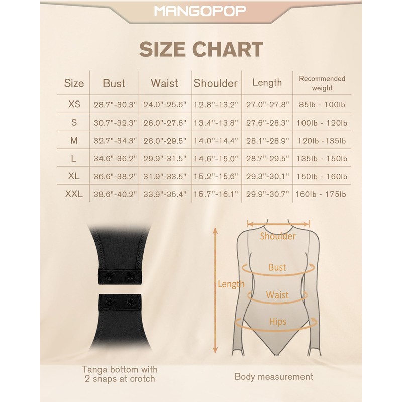 MANGOPOP - Body para mujer, cuello redondo, sin mangas, acanalado,