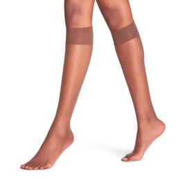 FALKE Shelina Women's 12 Denier Fine Stockings Ultra Transparent Shimmering Tear-Resistant Pressure-free Comfort Waistband Fine Stitching on the Toe Fine Soft Material 1 Pair, Braun Espresso 5188