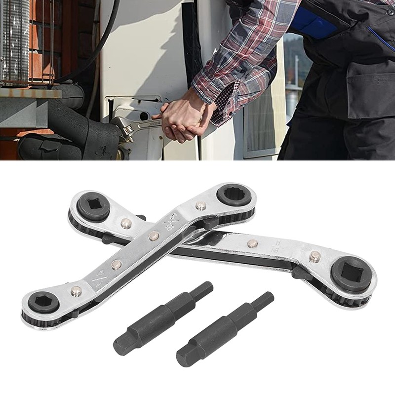 HVAC Service Wrench 3/8 to 1/4in 5/16 to 1/4in Stainless