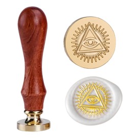 Illuminati Wax Seal Stamps Eye of Providence Wax Seal All-Seeing Eye Sealing Wax Stamp Evil Eye Seal Stamps Wiccan Sealing Wax 0.98" Brass Stamp Head for Sealing DIY