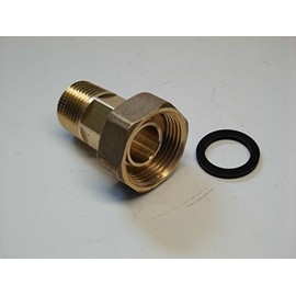 Seppelfricke Aqua Water Meter Screw Connection DN 20 (3/4 Inch) x DN 15 (1/2 Inch) Brass